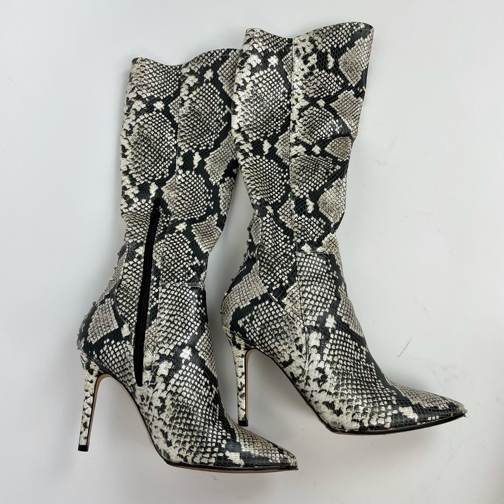 Snakeskin High Heel Boots